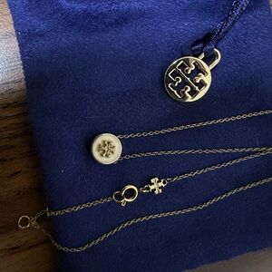 Tory Burch Kira Gold & Enamel Pendant Necklace